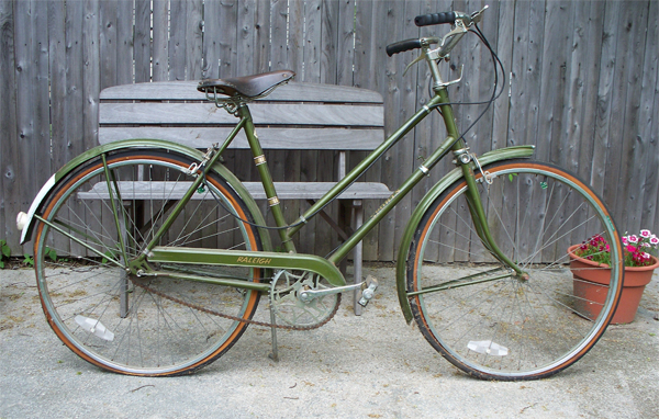 green vintage bike